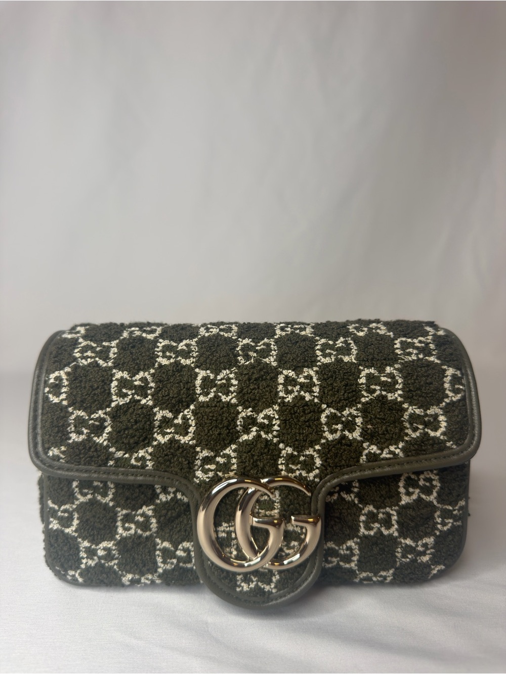 Gucci GG Marmont Green Boucle Mini NWT w/ Box